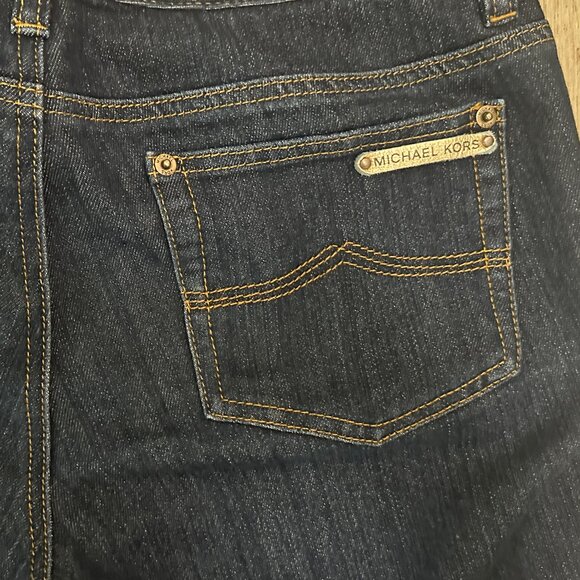 Michael Kors Womens Bootcut/Flare Dressy Jeans RN 111818 CA 45885 Dark Blue Sz 8 - Picture 8 of 11